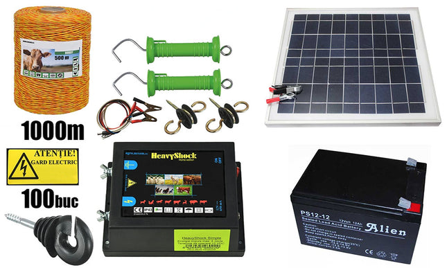 Kit gard electric 4J 1000M solar