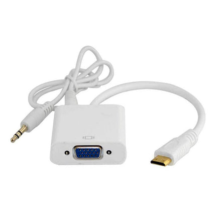 Cablu convertor mini HDMI+audio la VGA+audio