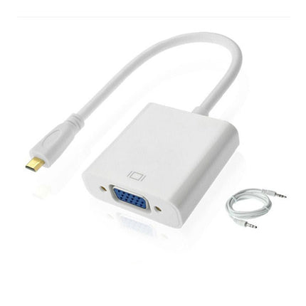 Cablu convertor micro HDMI+audio la VGA+audio