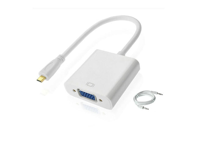 Cablu convertor micro HDMI+audio la VGA+audio