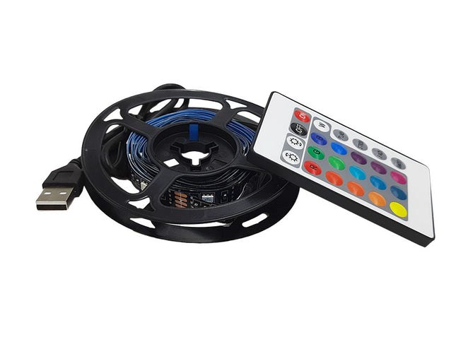 Banda led iluminare fundal tv 2m cu telecomanda