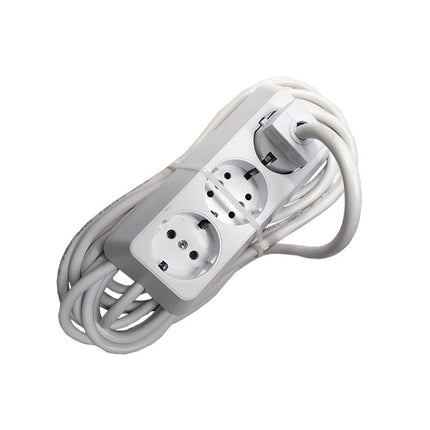 Prelungitor bachelita 3cai 10m 3x1.5mm2 alb