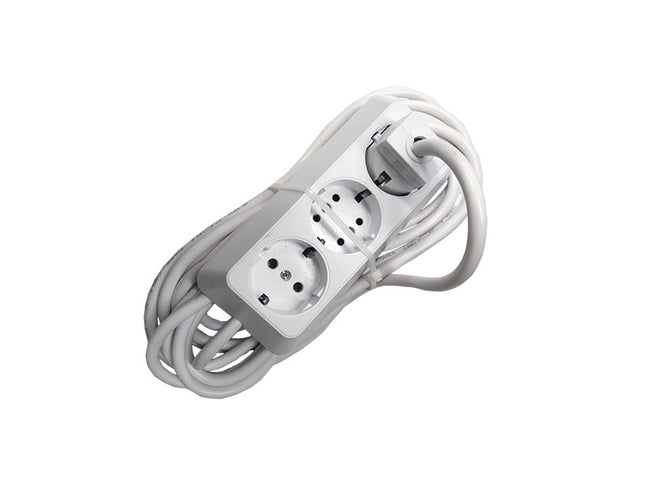 Prelungitor bachelita 3cai 10m 3x1.5mm2 alb