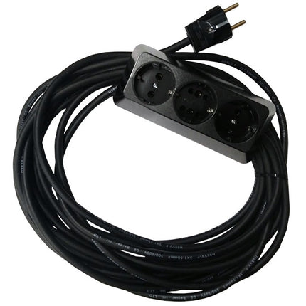 Prelungitor bachelita 3cai 10m 3x1.5mm2 negru