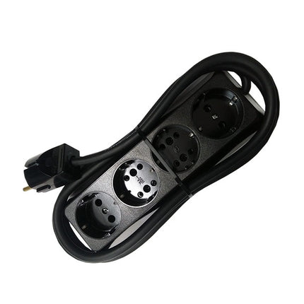 Prelungitor bachelita 4cai 2m 3x1.5mm2 negru