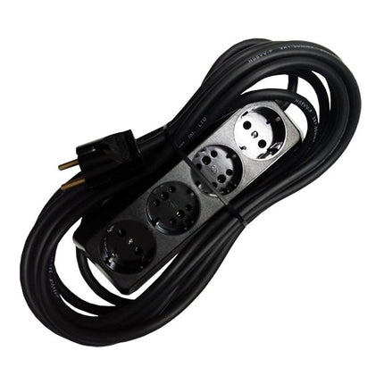 Prelungitor bachelita 4cai 5m 3x1.5mm2 negru