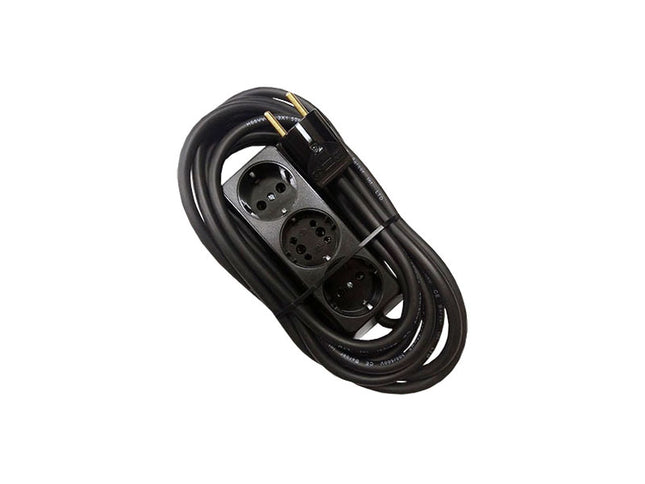 Prelungitor bachelita 3cai 2m 3x1.5mm2 negru