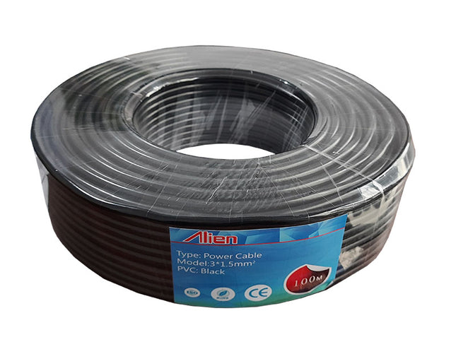 Cablu electric MYYM 3x1.5mm2 100m negru