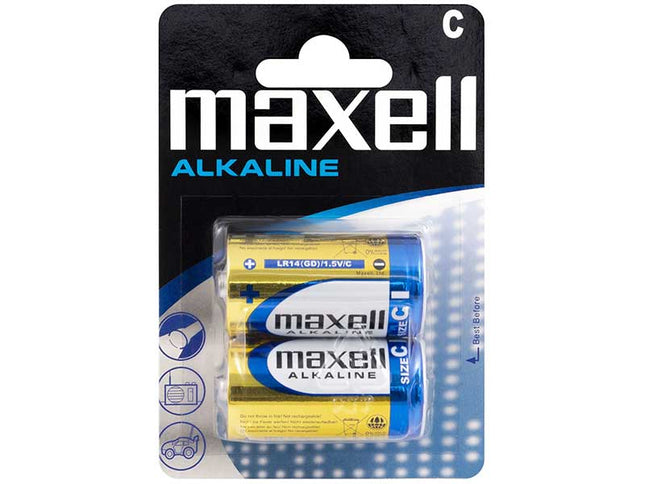 Set 2 baterii R14 alcaline Maxell