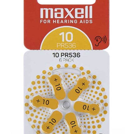 Set 6 baterii aparat auditiv Maxell 10