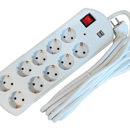 Prelungitor dublu USB 10cai 3m 3x2.5mm2 cu intr Alien