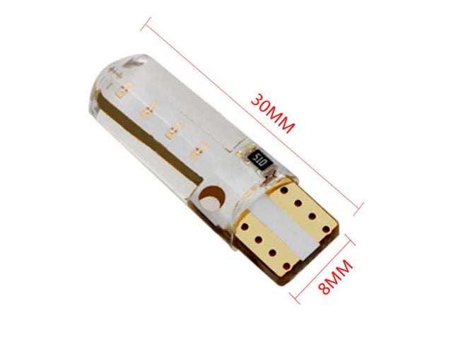 Bec auto T10 W5W COB 10-15VÂ alb