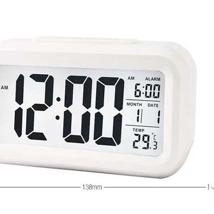 Ceas cu termomentru si alarma alb