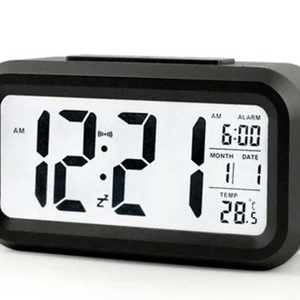 Ceas cu termomentru si alarma negru
