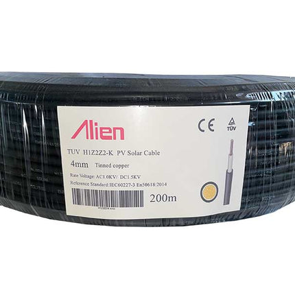 Cablu solar 4mm2 cupru rola 200m negru
