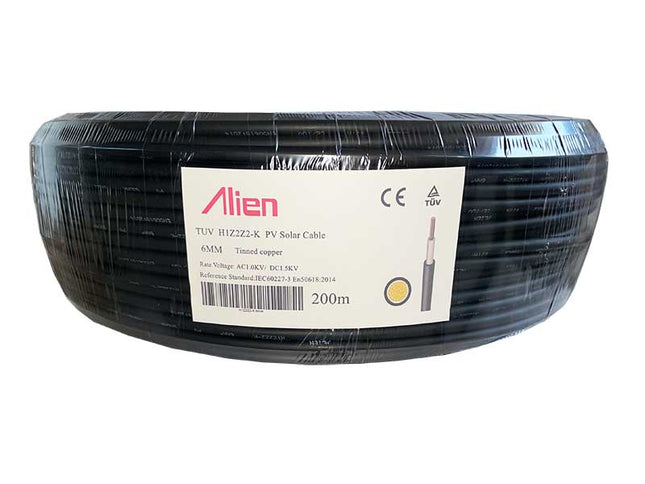 Cablu solar 6mm2 cupru rola 200m negru - Panouri solare si accesorii