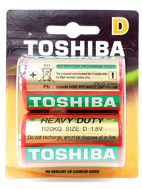 Set 2 baterii nealcaline R20 Toshiba