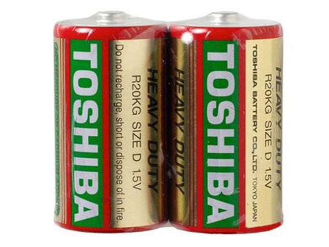Set 2 baterii R20 nealcaline Toshiba shrink