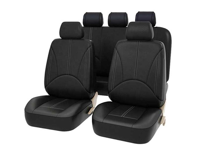 Set huse auto piele ecologica negru