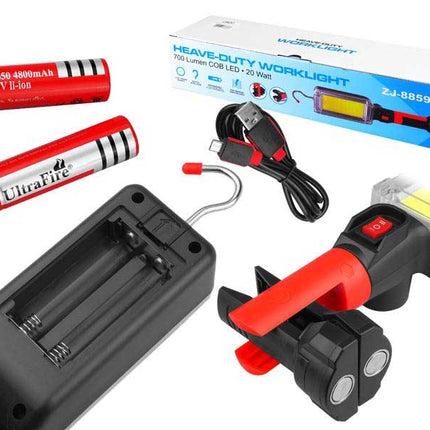 Lampa atelier 30+7leduri cu acumulator
