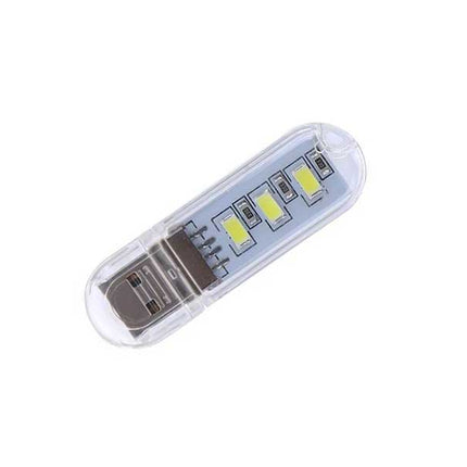 Minilampa USB 3 leduri alb cald