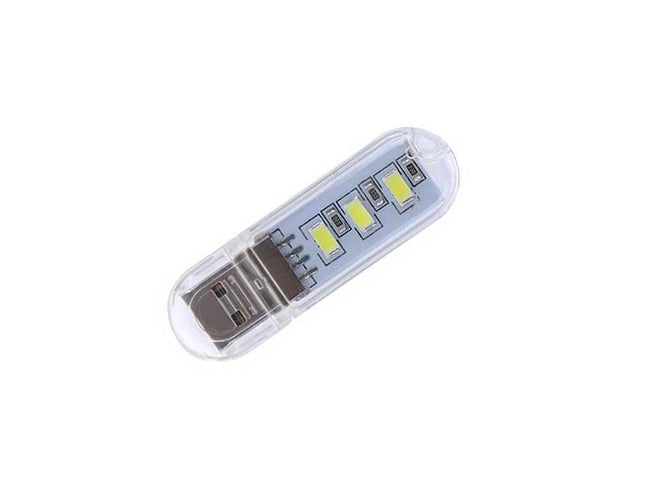 Minilampa USB 3 leduri alb cald