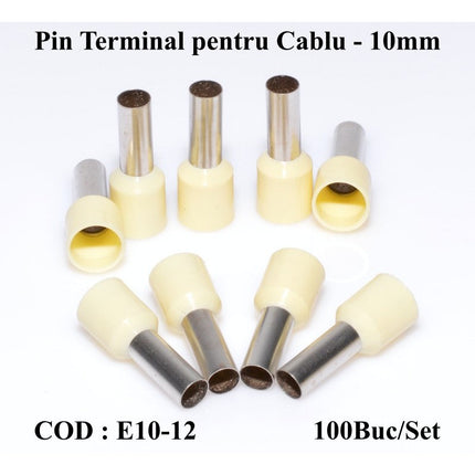 Pin terminali cablu E10-12 crem set