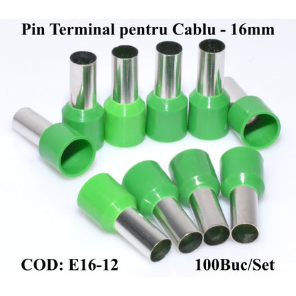 Pin terminali cablu E16-12 verde set