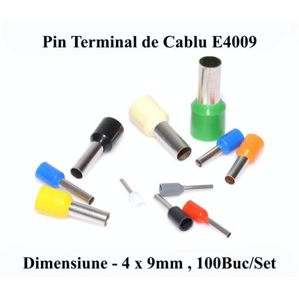 Pin terminali cablu E4009 portocaliu set