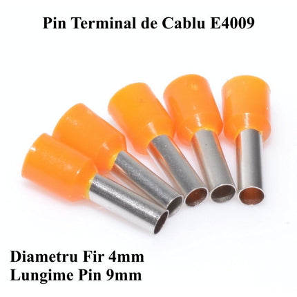 Pin terminali cablu E4009 portocaliu set