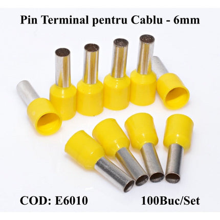 Pin terminali cablu E6010 galben set