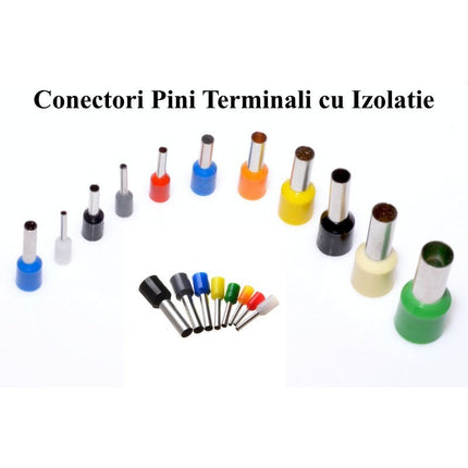 Pin terminali cablu E6012 negru set