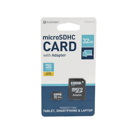 MicroSDHC 32Gb Platinet cu adaptor clasa 10