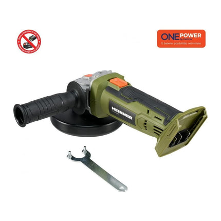 Polizor unghiular cu acumulator Heinner One Power HR-LPU001, 18 V, 125 mm, 9500 rpm (fara acumulator si incarcator)