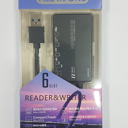 Port hub pentru MicroSD, 6 porturi TIP USB albastru, TED