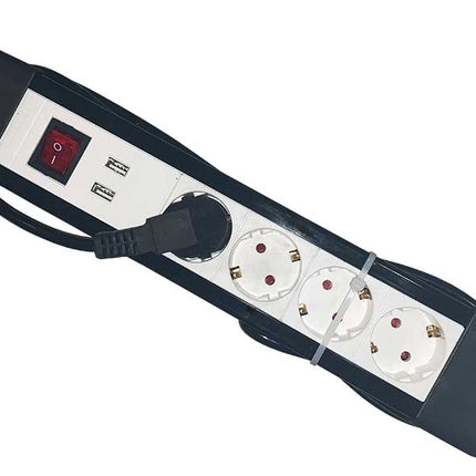 Prelungitor 4cai 5m 3x1.5mm2 cu intr si USB HQ Alien