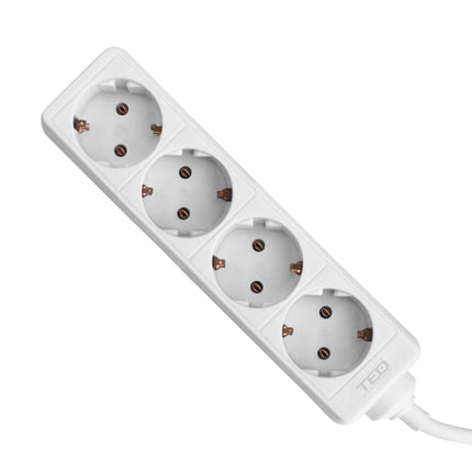Prelungitor 1.5 metri cu 4 Schuko, Cablu 3x 1mm, Culoare Alb, Putere 2300W 10A, TED Electric TED000583