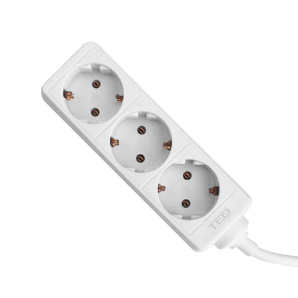 Prelungitor 5 metri cu 3 Schuko, Cablu 3x 1.5mm, Culoare Alb, Putere 3680W 16A, TED Electric TED000774