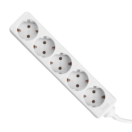 Prelungitor 3 metri cu 5 Schuko, Cablu 3x 1.5mm, Culoare Alb, Putere 3680W 16A, TED Electric TED001900
