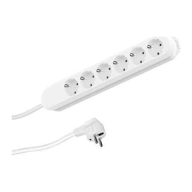 Prelungitor Bachmann Smart, 6 prize Schuko cu protectie copii, intrerupator, 3 m, 3600 W, alb