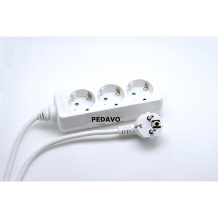 Prelungitor electric 3 prize cablu 3X1mm 2m