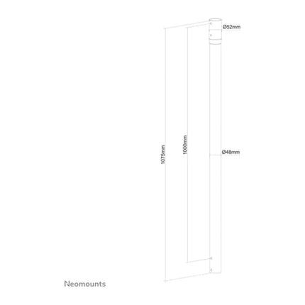 Prelungitor stalp Neomounts NS-EP100BLACK, 107.5 cm, pentru suporturi de tavan NM-C440 / FPMA-C340 - imagine 3