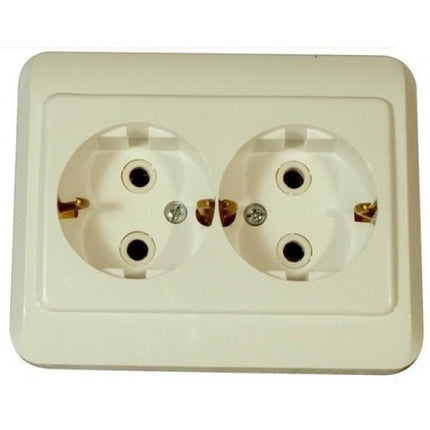 Priza dubla ST schuko ceramica alba Relee Medias 45815 (18)