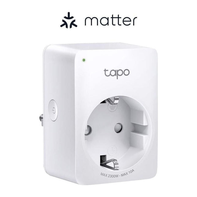 Priza inteligenta Wi-Fi TP-Link Tapo P100M, compatibila Matter, 10 A / 2300 W, programare