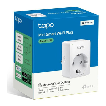 Priza inteligenta Wi-Fi TP-Link Tapo P100M, compatibila Matter, 10 A / 2300 W, programare - imagine 2