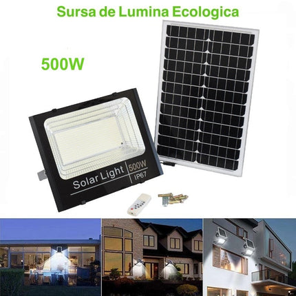 Proiector Solar Panou Independent Telecomanda -