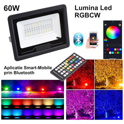 Proiector LED Inteligent RGBCW 60W, Control 60W Bluetooth