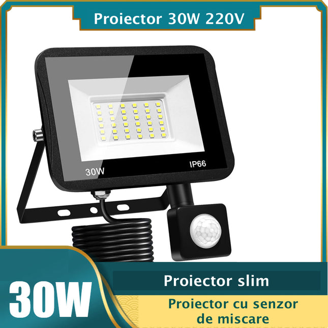 Proiector slim led SMD 30W senzor IP66