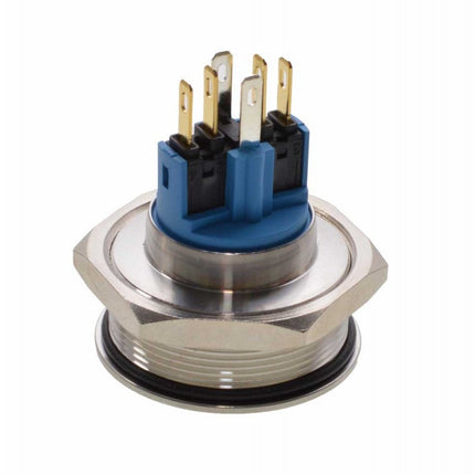 Buton metalic push led rosu 30mm 24V
