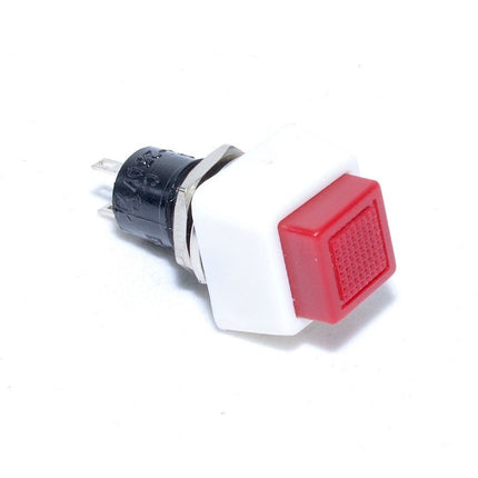 Buton push prin apasare rosu alb 10X30mm